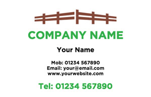 fencing contractor business cards