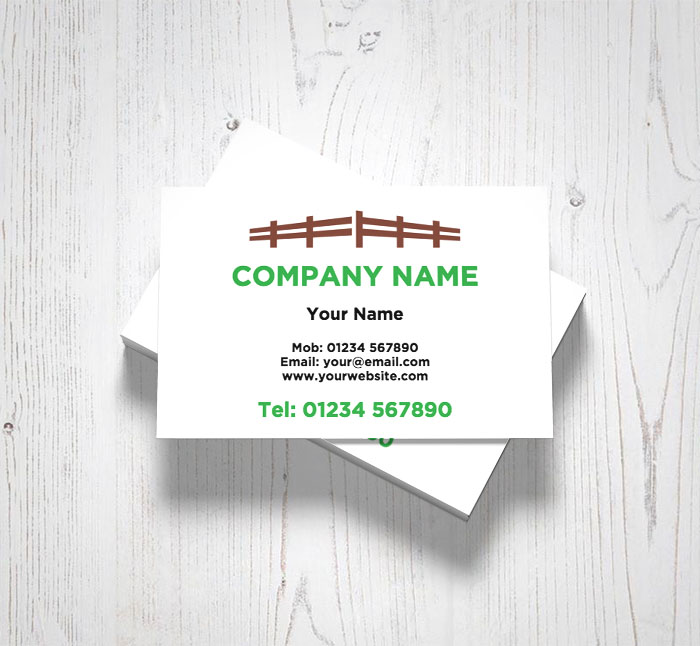 fencing contractor business cards