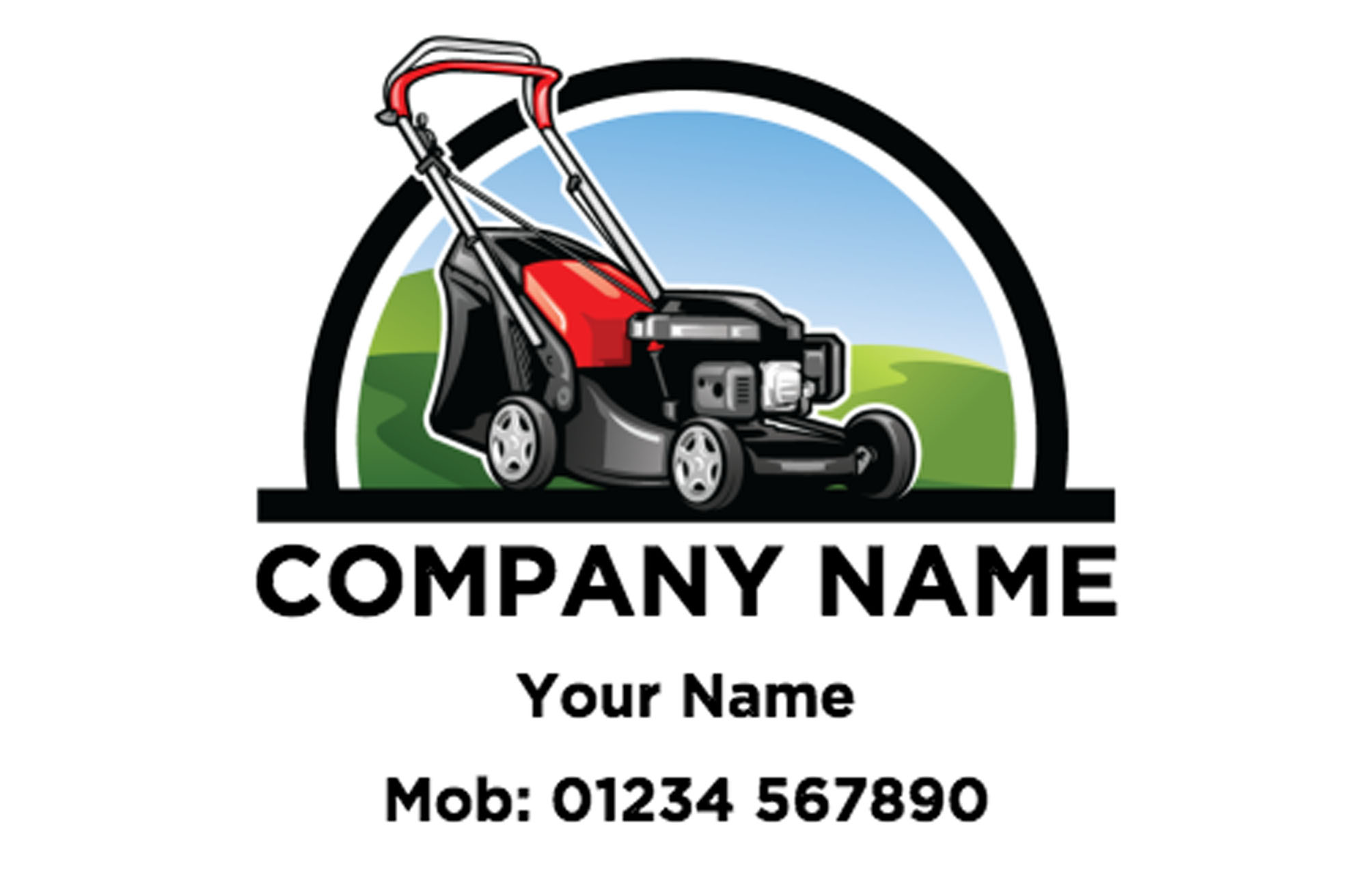 lawn care and mowing business cards