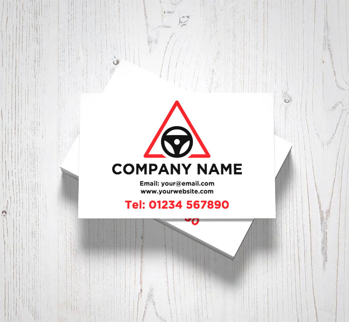 red triangle business cards