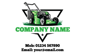 green lawn mower business cards