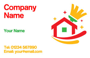 spring cleaning business cards