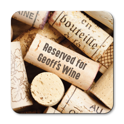 personalised wine cork coasters