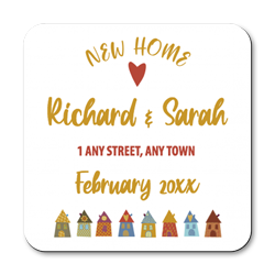 personalised new home coasters