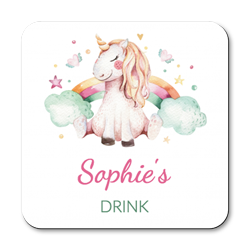 personalised unicorn coasters