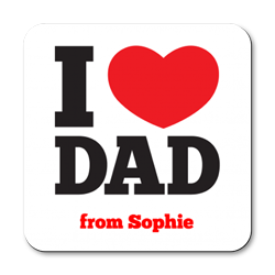 personalised i love dad coasters