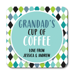 personalised grandads cup of tea coasters