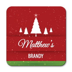 personalised christmas drinks coasters