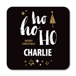 personalised ho ho ho coasters