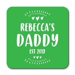 personalised daddy established in coasters