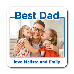 personalised best dad photo upload coasters