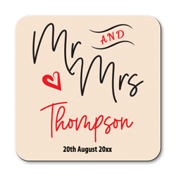 personalised mr and mrs coasters