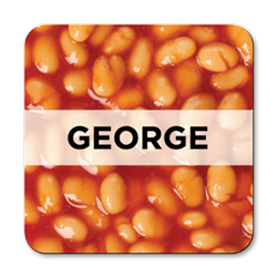 personalised baked beans coasters