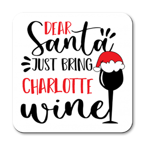 personalised dear santa just bring wine coasters