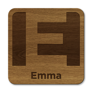 personalised initial letter e laser cut wooden coasters