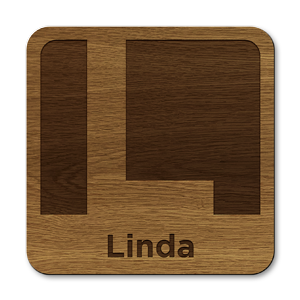personalised initial letter l laser cut wooden coasters