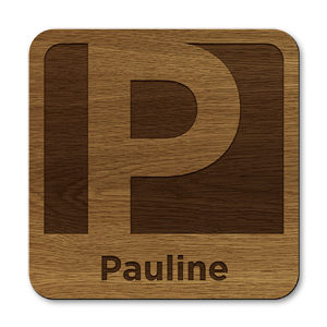 personalised initial letter p laser cut wooden coasters