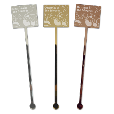 personalised tipsy santa drink stirrers