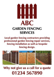 professional garden fencing flyers