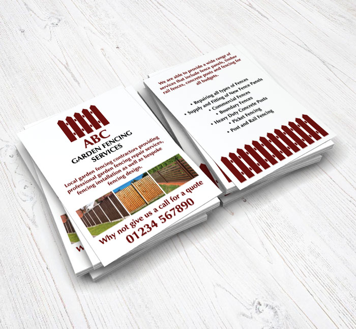 professional garden fencing flyers