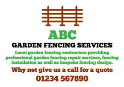 garden fence installation flyers