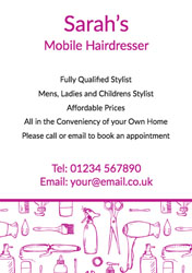 hairdressing equipment flyers