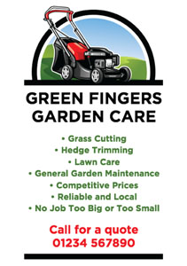 lawn care and mowing flyers