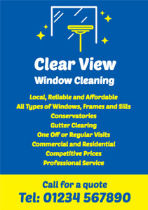 domestic window cleaning flyers