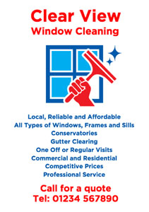 professional window cleaning flyers