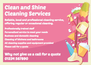 affordable house cleaning services flyers