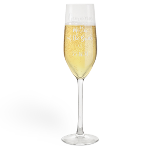 personalised mother of the bride champagne flute