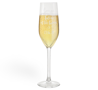 personalised father of the groom champagne flute