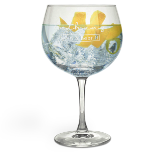personalised gin and bear it gin glass
