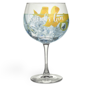personalised gin glass