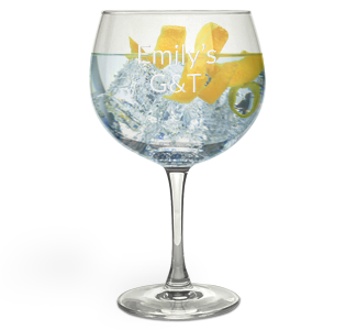 personalised g and t gin glass