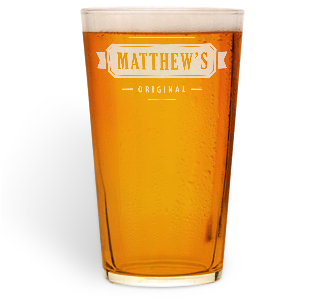 personalised original pint glass