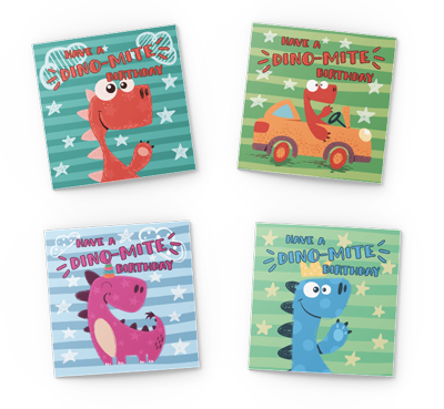 dinosaurs dino mite birthday card pack