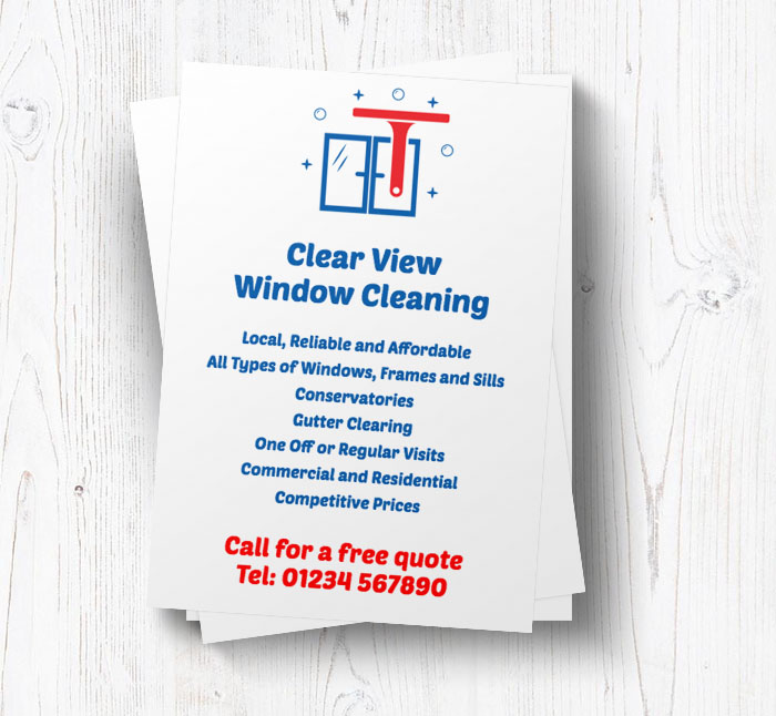 sparkling windows leaflets