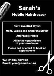 local hair stylist leaflets
