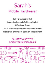 hairdressing equipment leaflets