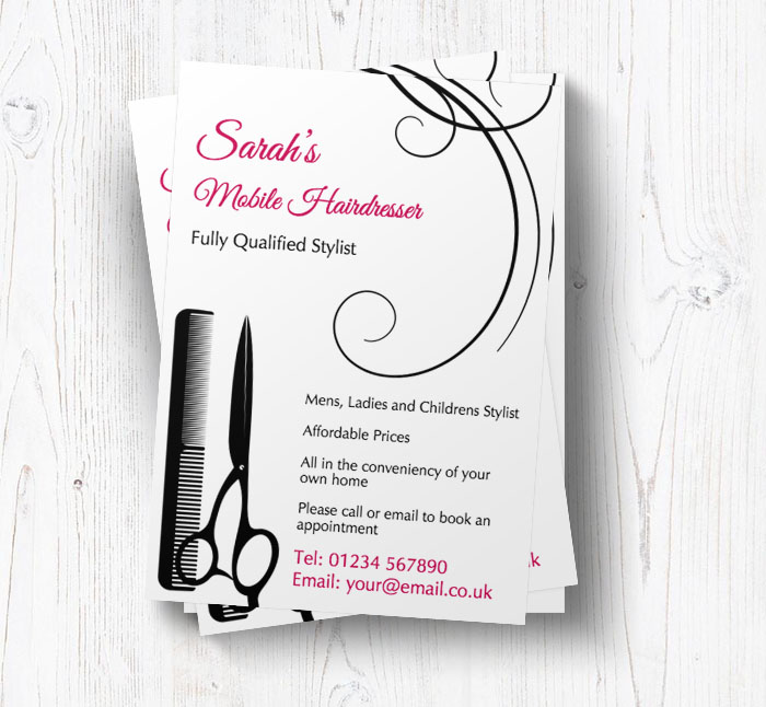 comb and scissors leaflets