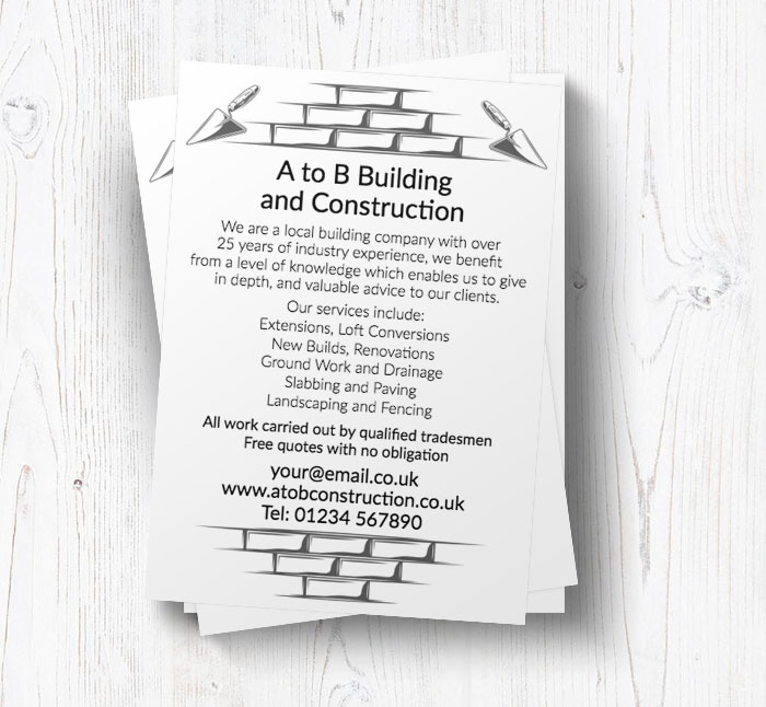 building bricks leaflets