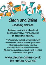 local cleaning service leaflets