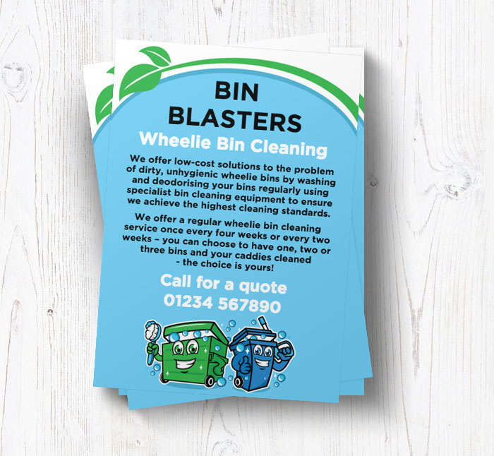 professional bin cleaning services leaflets