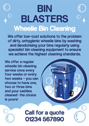 wheelie bin cleaning leaflets