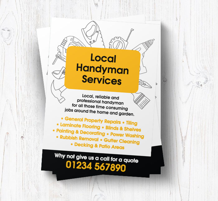 experienced handyman leaflets
