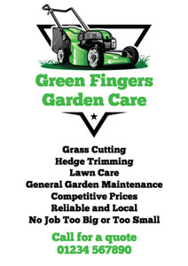 green lawn mower leaflets