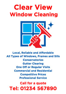 professional window cleaning leaflets