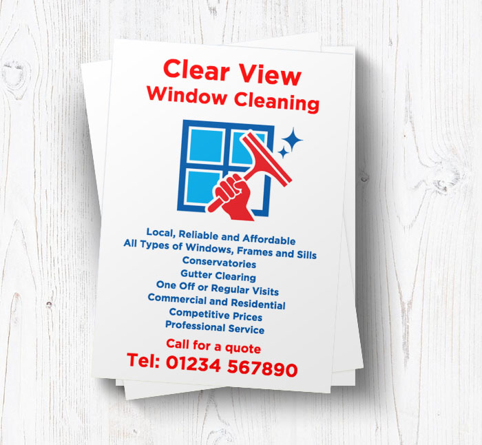 professional window cleaning leaflets