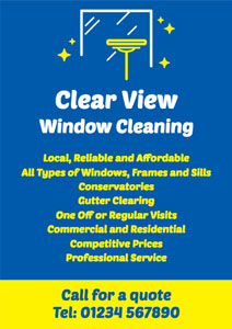 domestic window cleaning leaflets